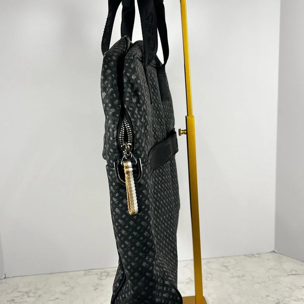 New! BOSS Gray Patterned briefcase